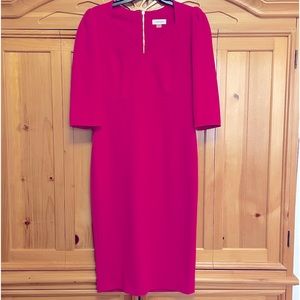Women’s Calvin Klein Fuchsia Sheath w/gold zipper.